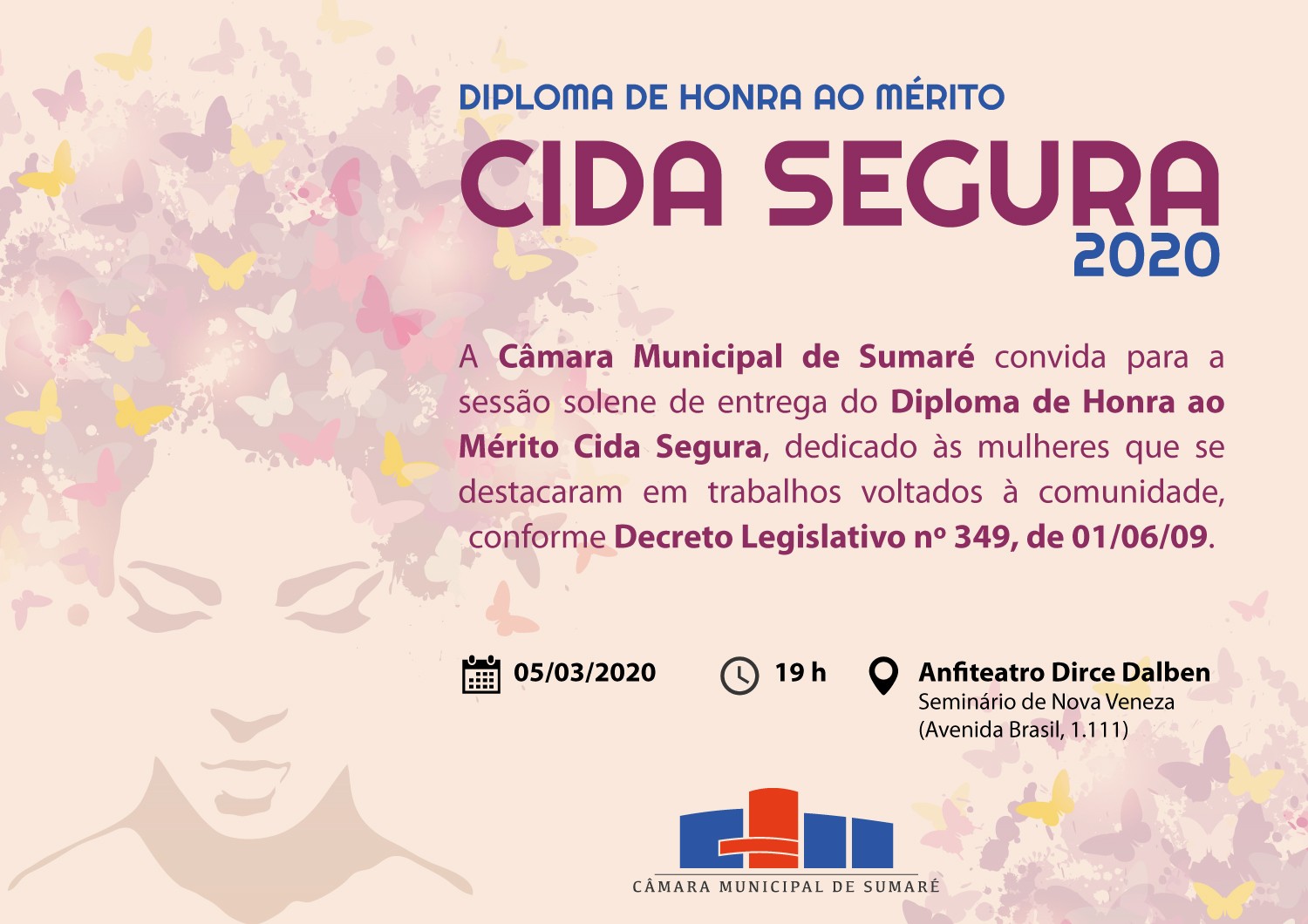  Câmara promove sessão solene em homenagem às mulheres